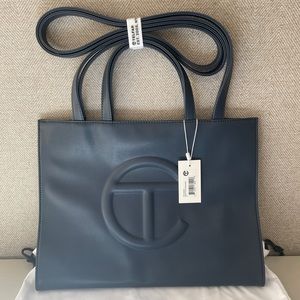 Telfar Medium Navy Shopping Bag - Brand new with tags